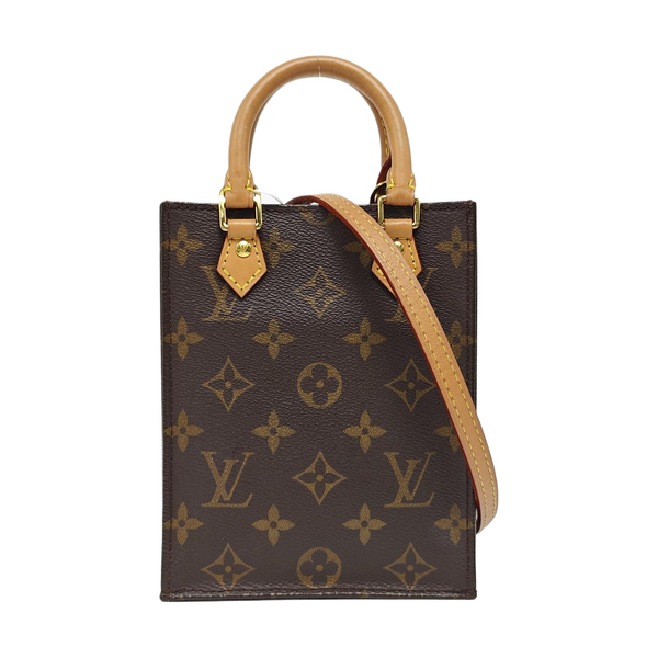 SAC PLAT Mini Monogram Coated Canvas Brown