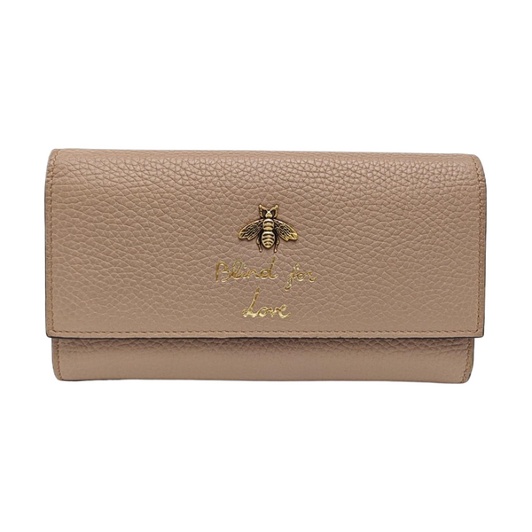Animalier Calfskin Beige Wallet