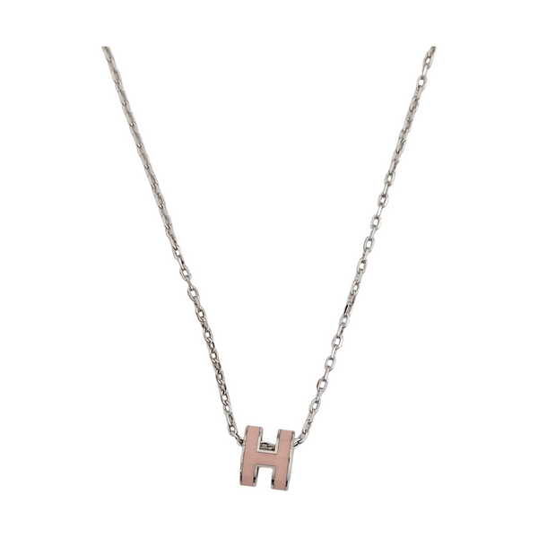 Pop H Metal Silver Necklace
