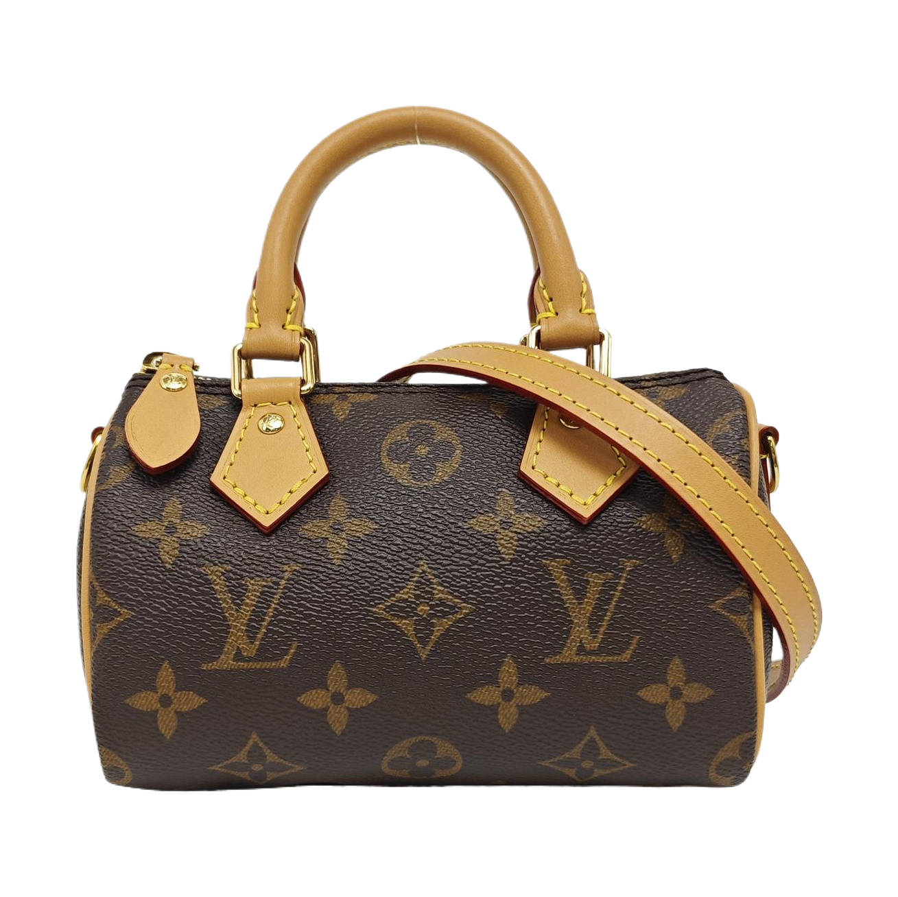 SPEEDY Nano Monogram Coated Canvas Brown