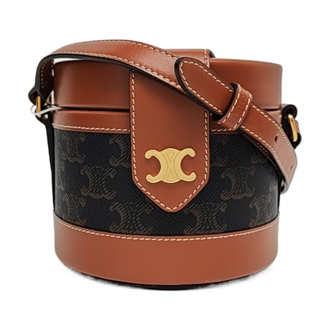 Authenticated pre-owned  TRIOMPHE Small Coated Canvas Brown - Shoulder Bag at Looply