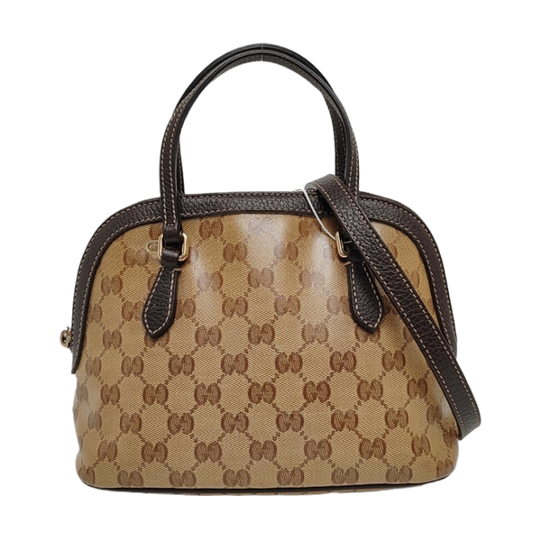 Dome Monogram Coated Canvas Brown