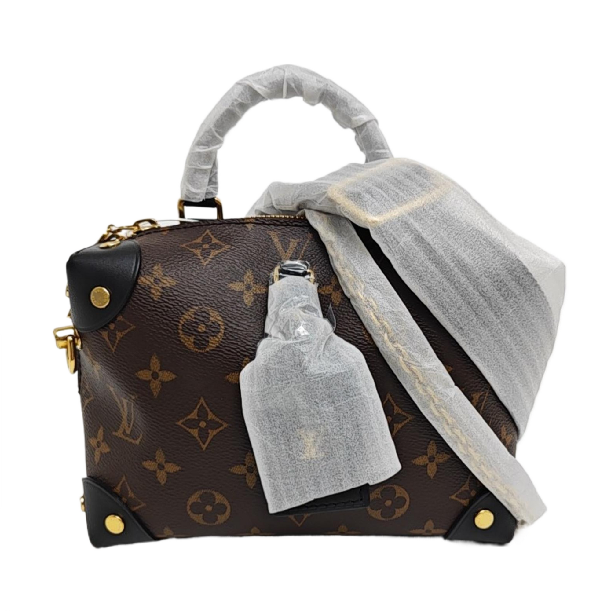 PETITE MALLE Monogram Coated Canvas Brown