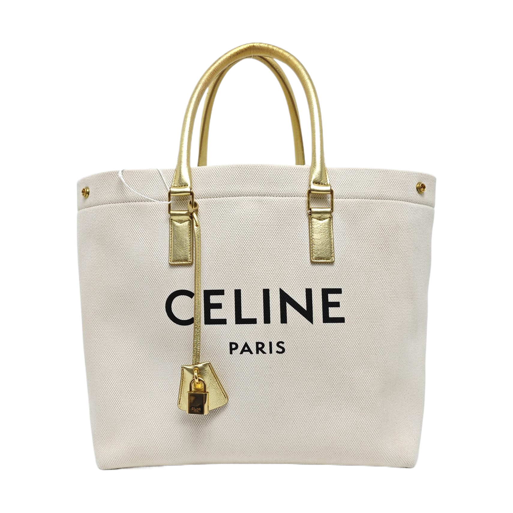 Authenticated pre-owned  CABAS CELINE Fabric White - Top Handle Bag at Looply