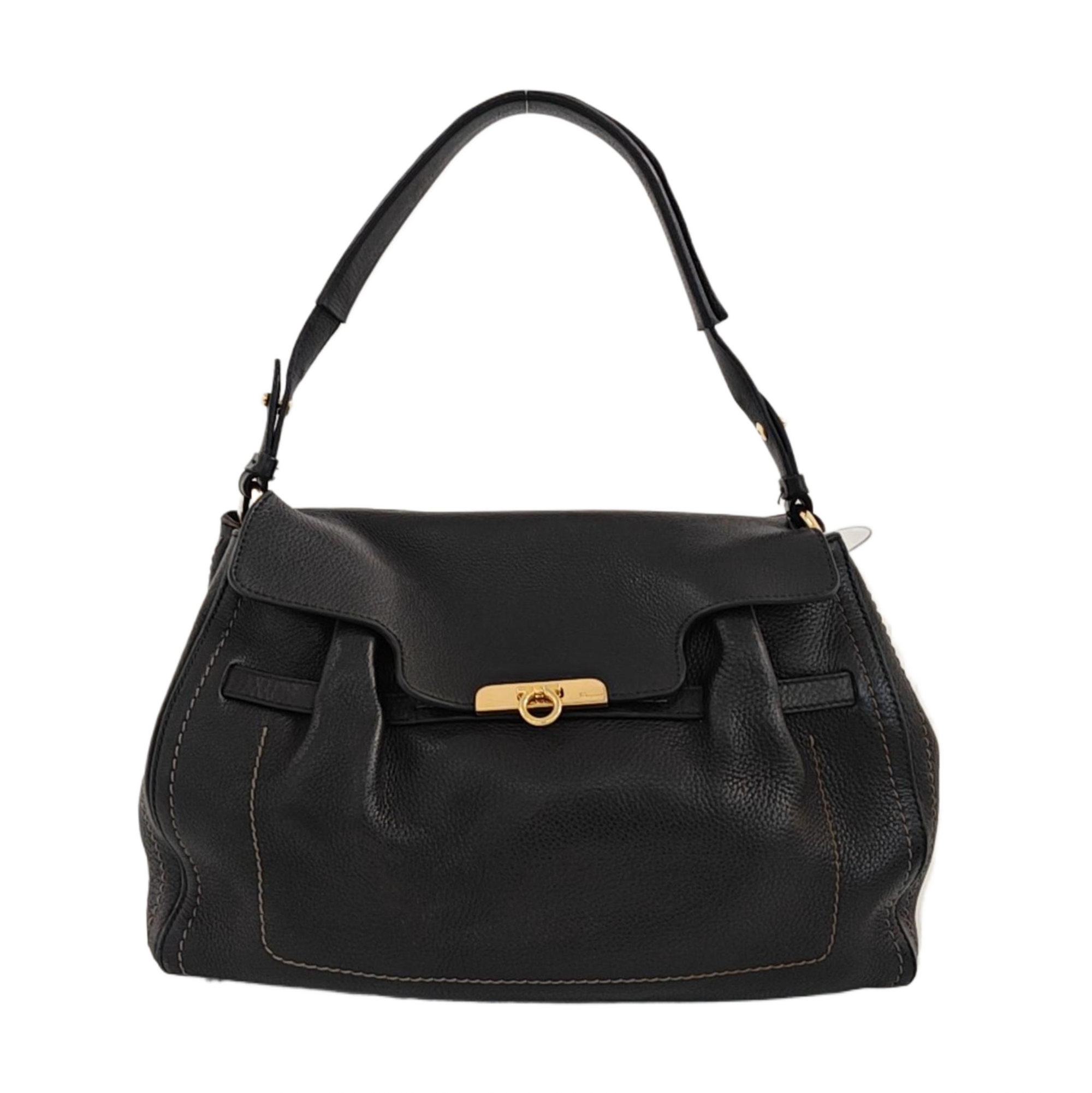 Calfskin Shoulder Bag Black