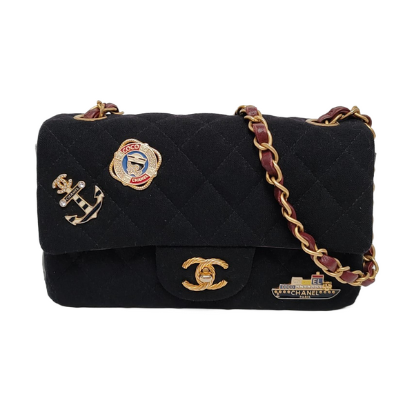 CLASSIC FLAP Quilted Wool Black