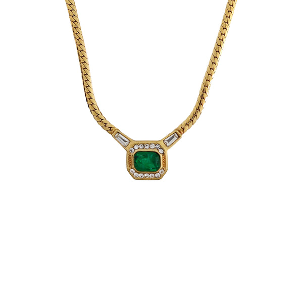 Dior Oblique Metal Gold Necklace