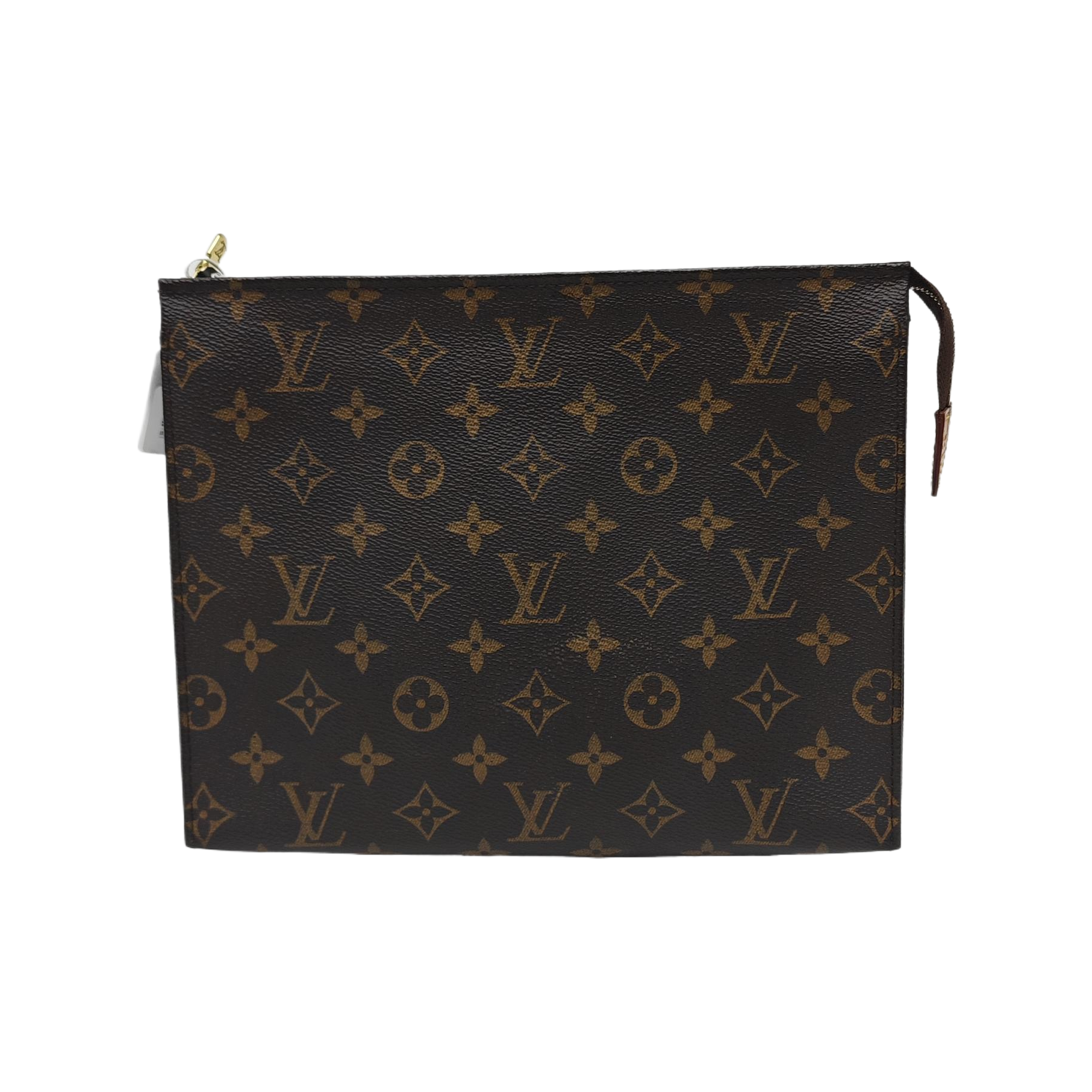 TOILET POCKET 26 Monogram Coated Canvas Brown