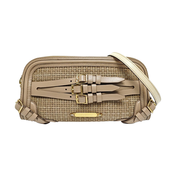 Suede Crossbody Bag Beige