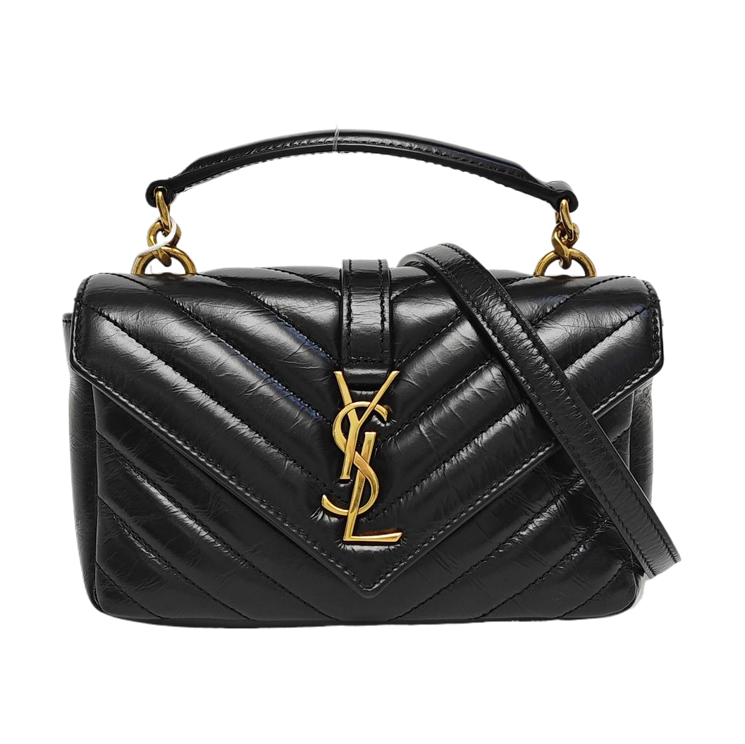 ENVELOPE Small Chevron Calfskin Black