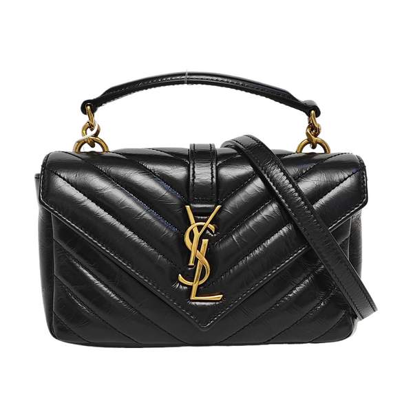 ENVELOPE Small Chevron Calfskin Black
