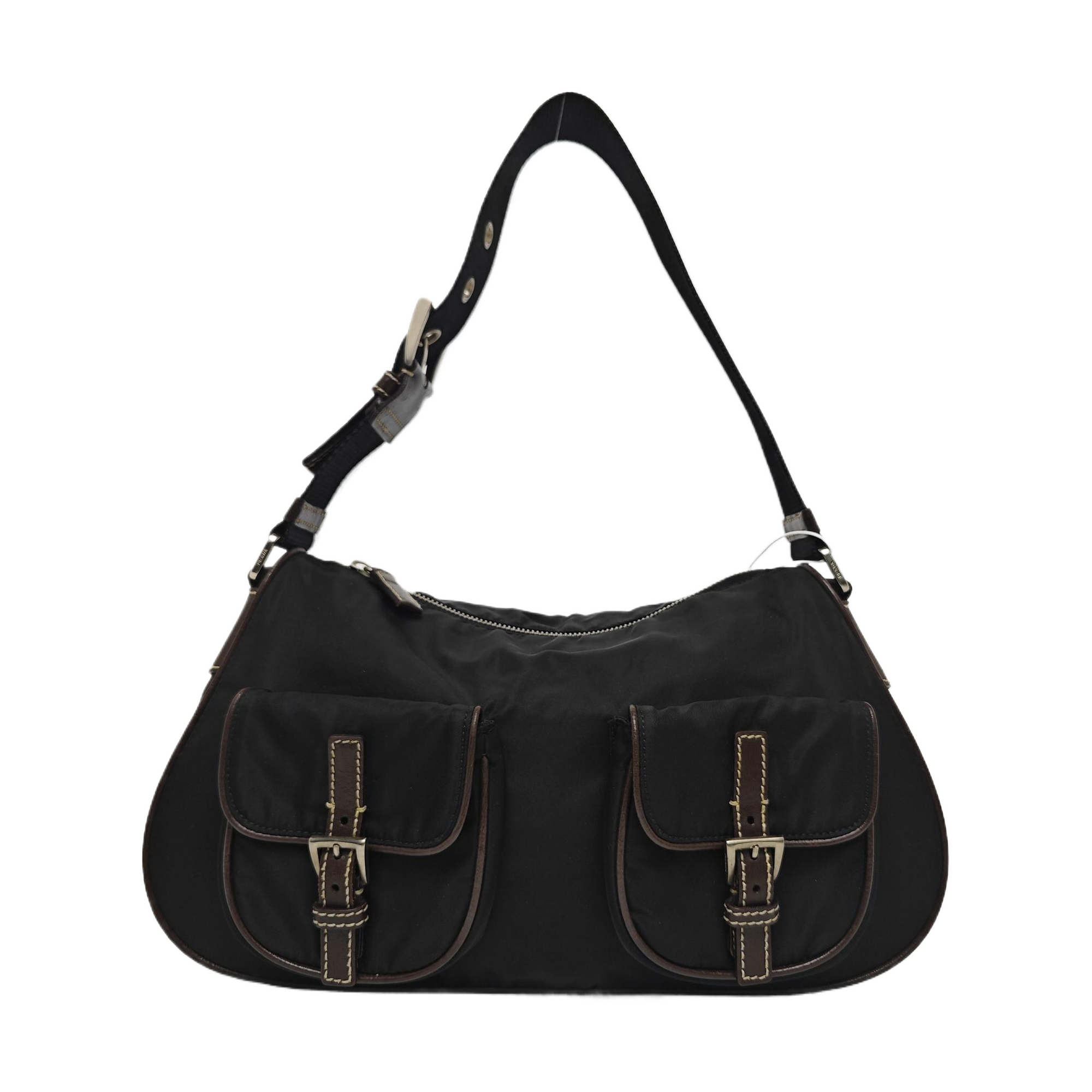 Nylon Shoulder Bag Black