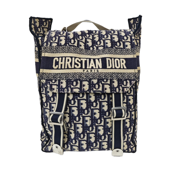 Oblique Canvas Backpack Blue