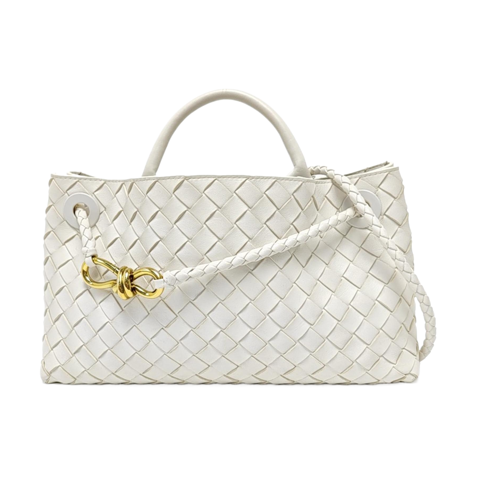 Authenticated pre-owned  Andiamo Lambskin White - Shoulder Bag at Looply