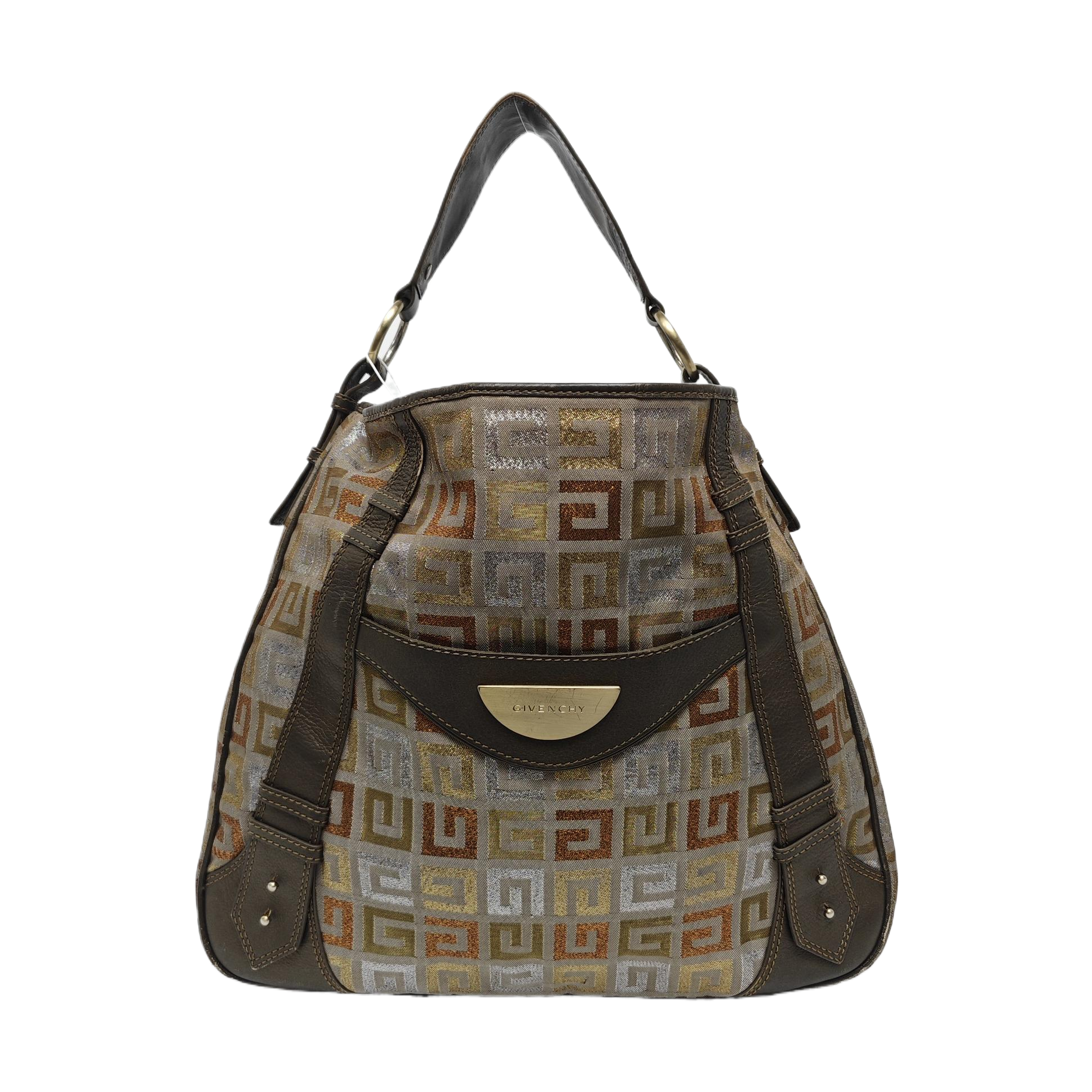 Fabric Top Handle Bag Multicolor