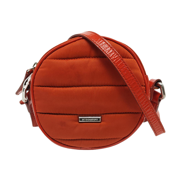 Quilted Nylon Shoulder Bag Red
