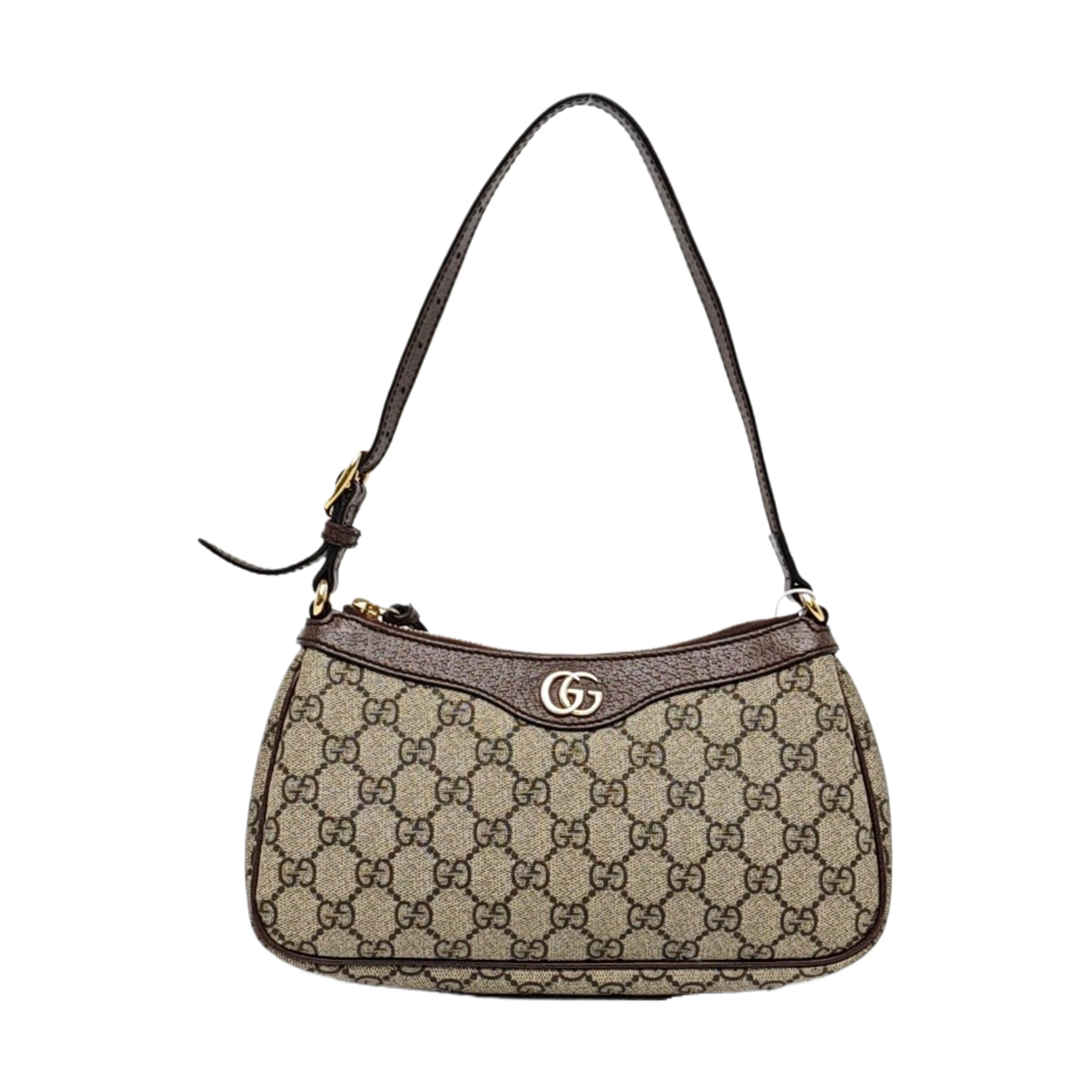 Ophidia Small Monogram Coated Canvas Brown