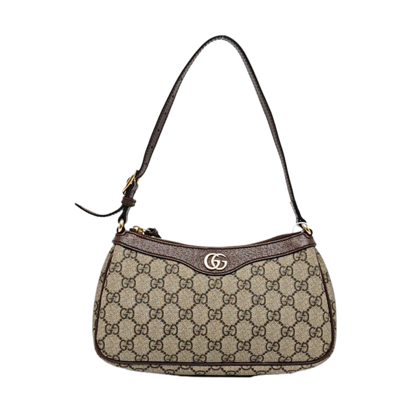 Ophidia Small Monogram Coated Canvas Brown