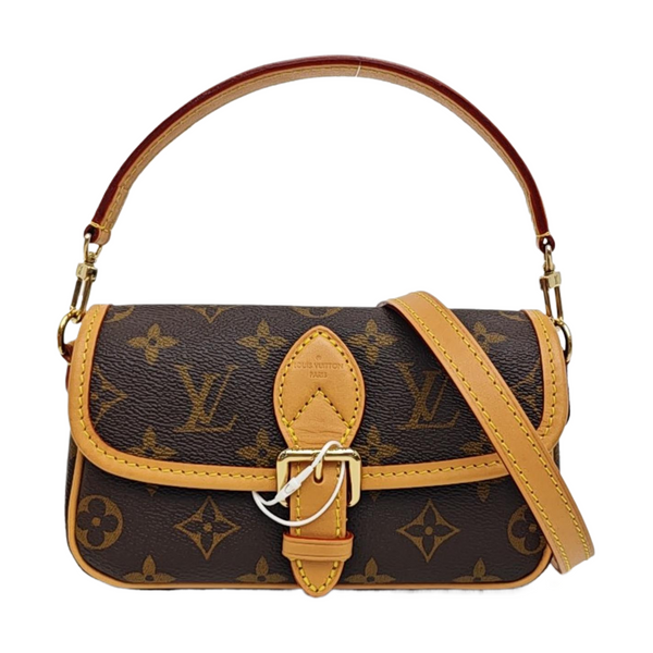 DIANE Nano Monogram Coated Canvas Brown