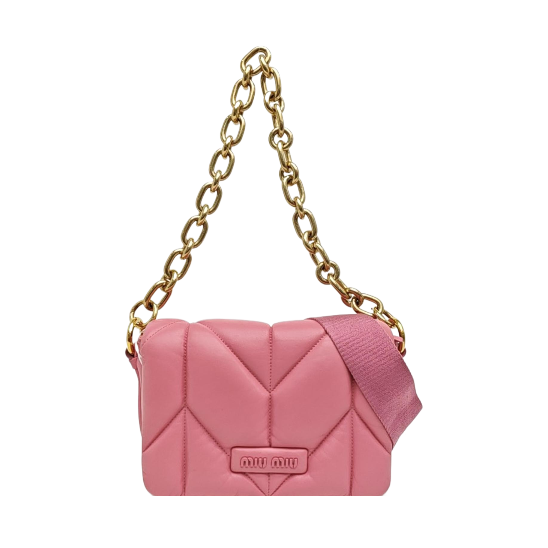 Quilted Lambskin Shoulder Bag Red