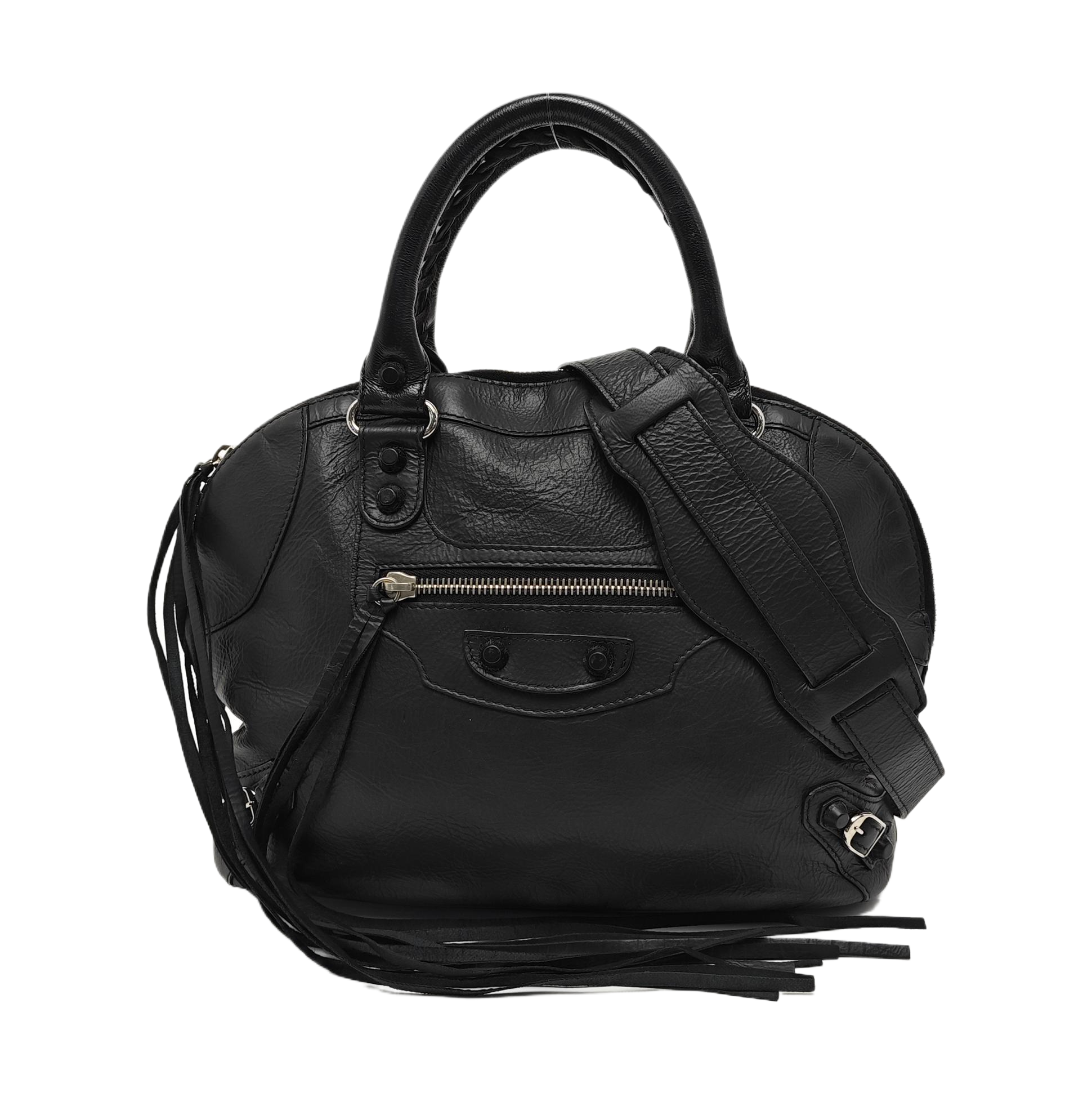 Calfskin Shoulder Bag Black