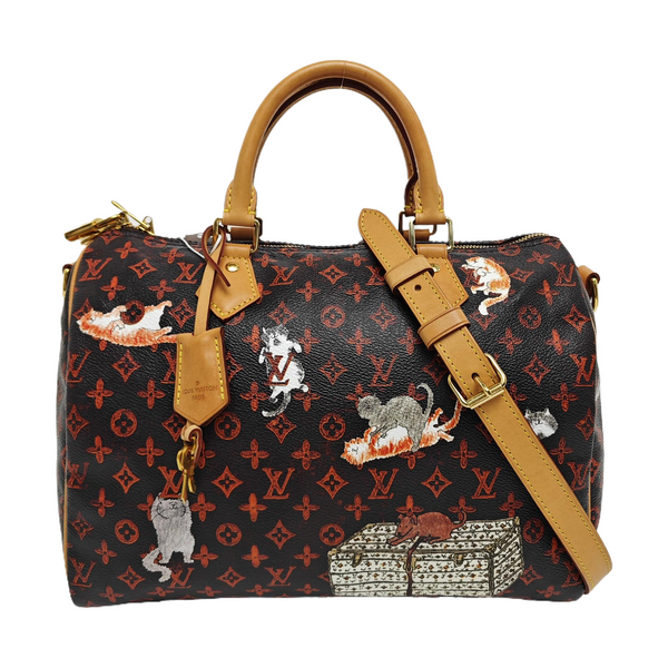 SPEEDY 30 Monogram Coated Canvas Brown