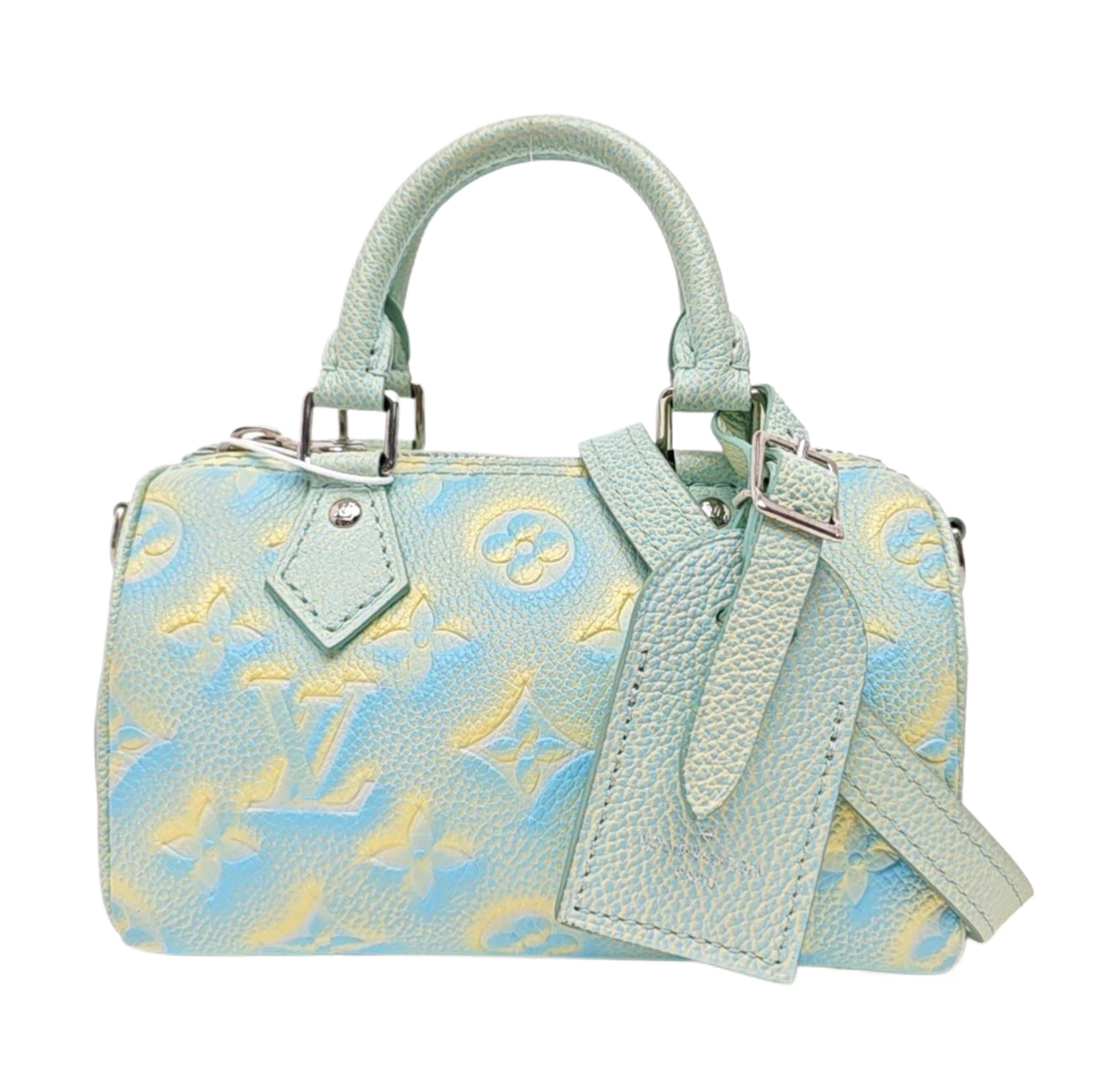 SPEEDY Nano Monogram Calfskin Green