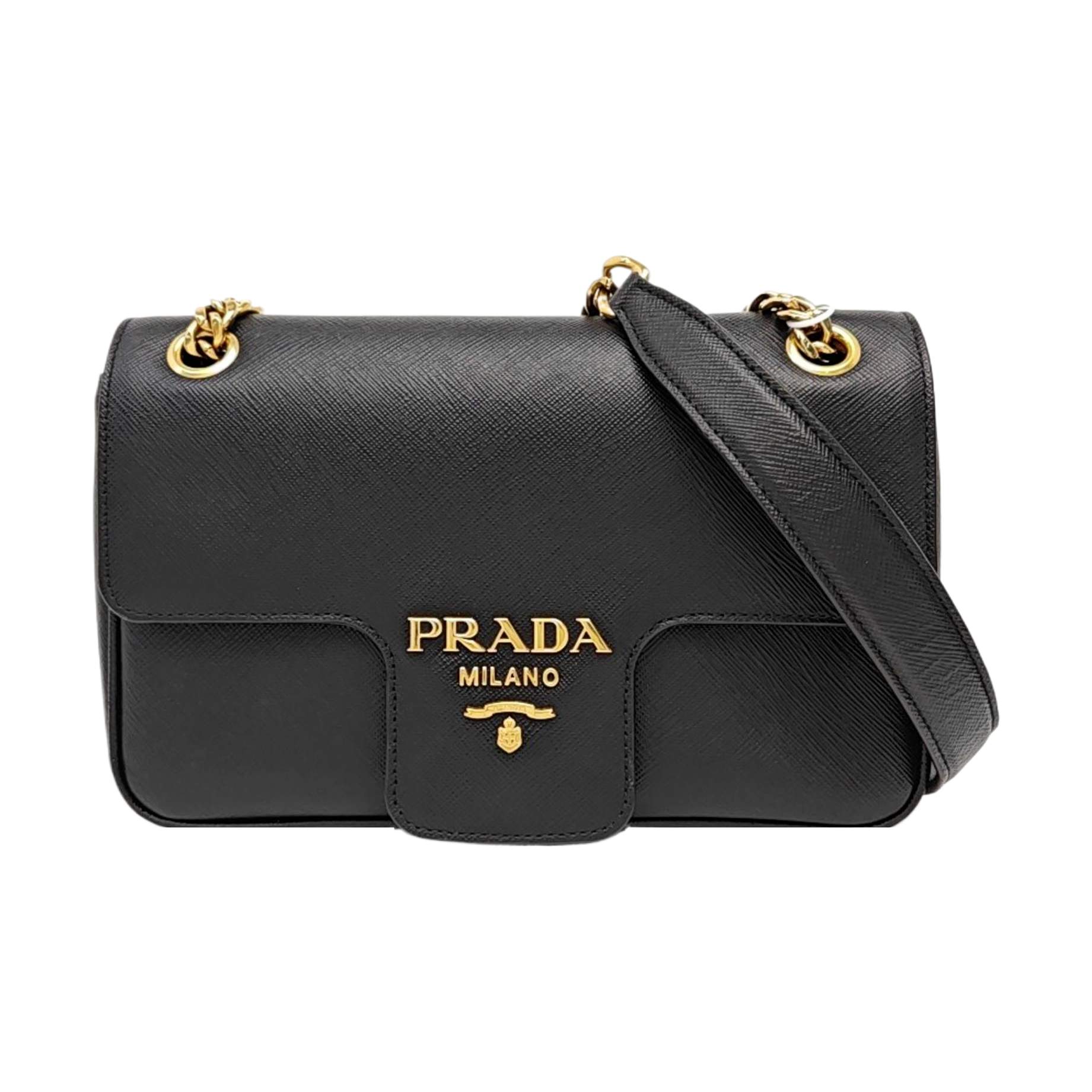 Sidonie Saffiano Calfskin Black