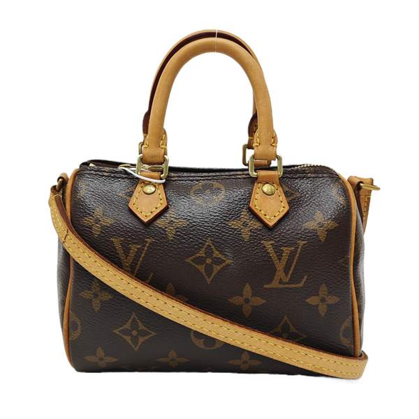 SPEEDY Nano Monogram Coated Canvas Brown