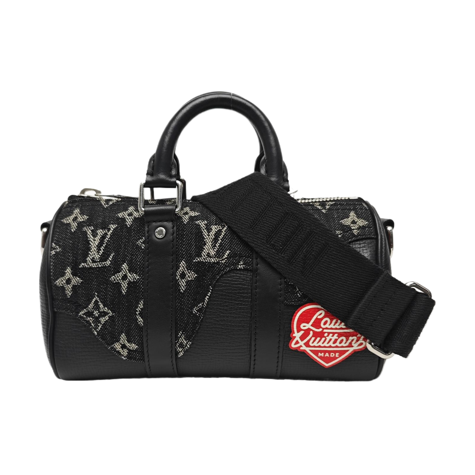 KEEPALL Nano Monogram Calfskin Black