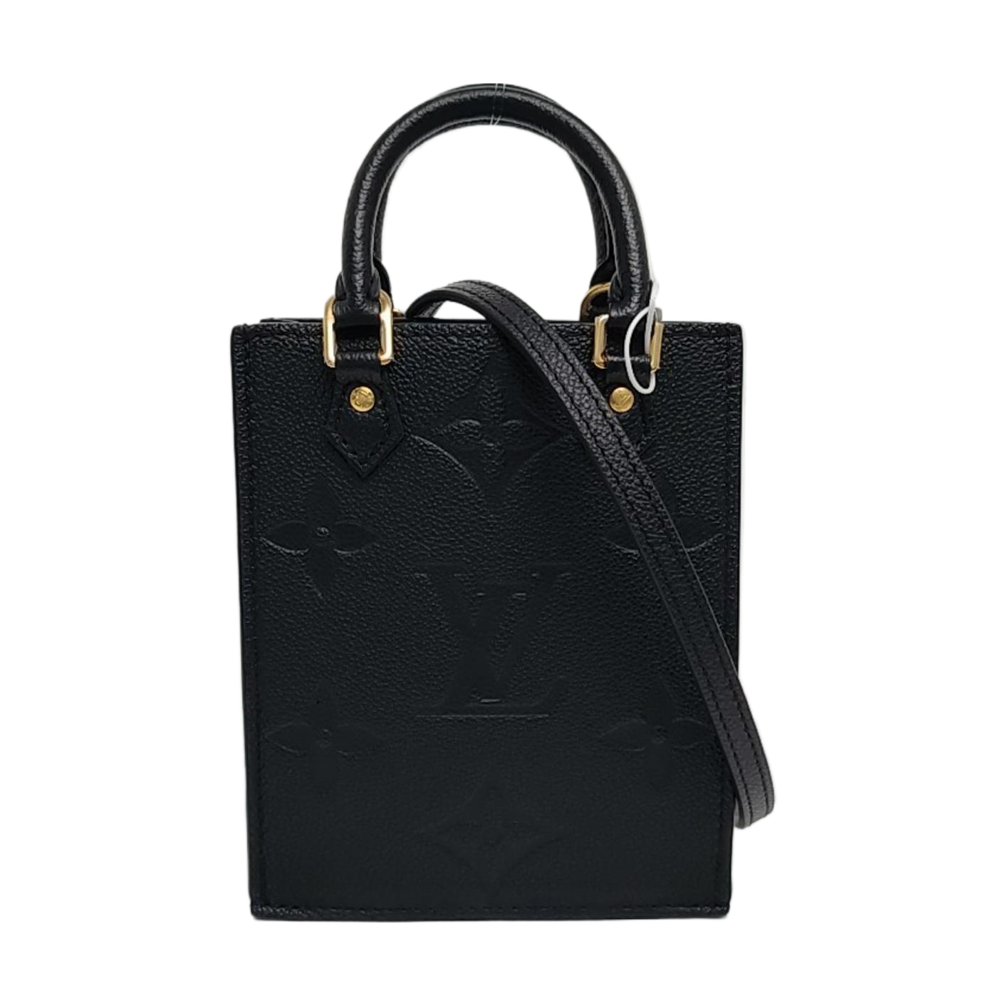SAC PLAT Mini Calfskin Black