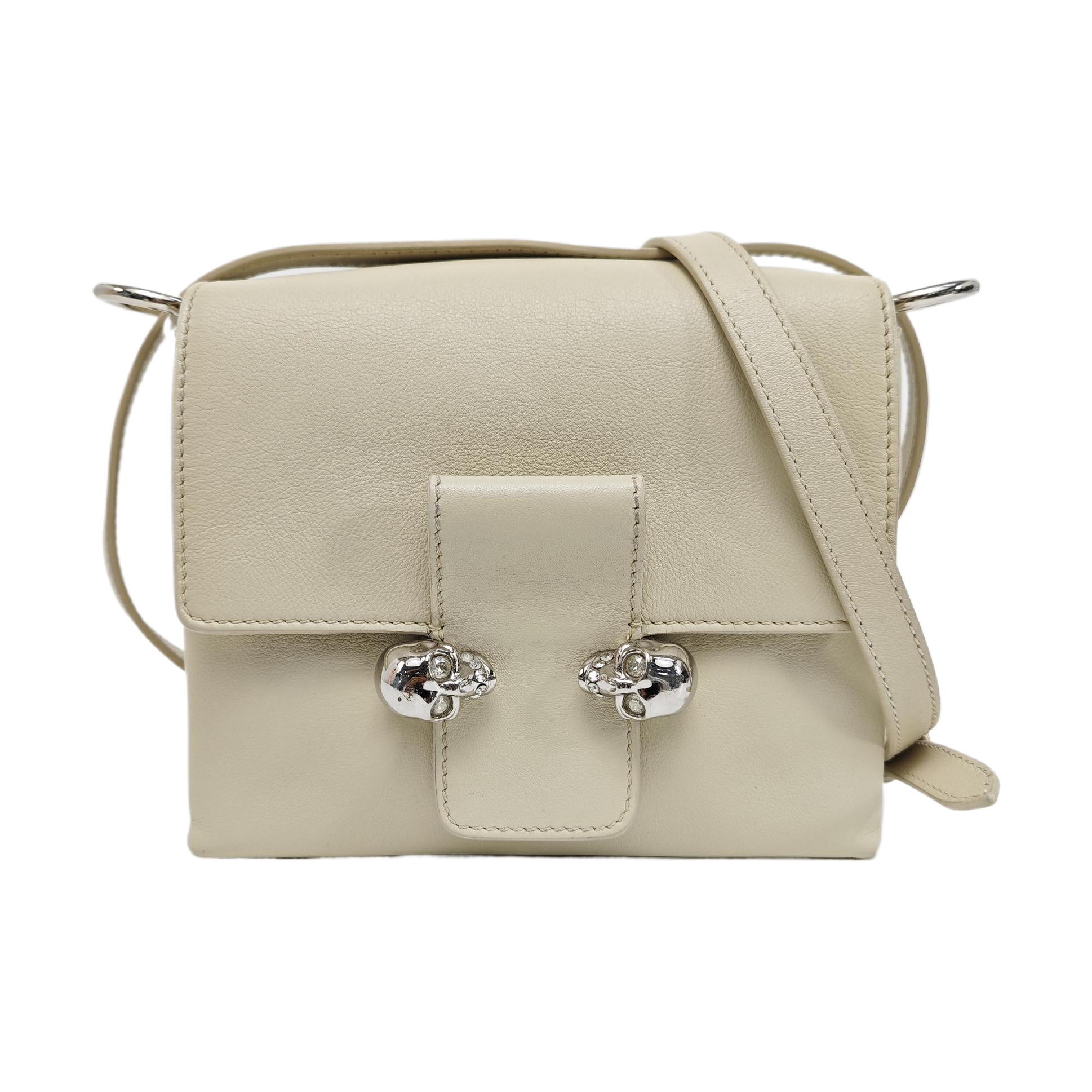 Calfskin Crossbody Bag Beige