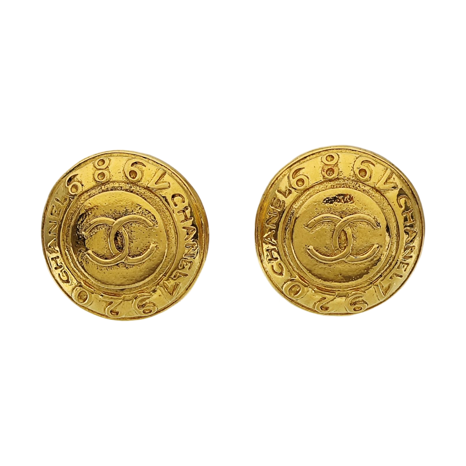 Metal Gold Clip On Earrings