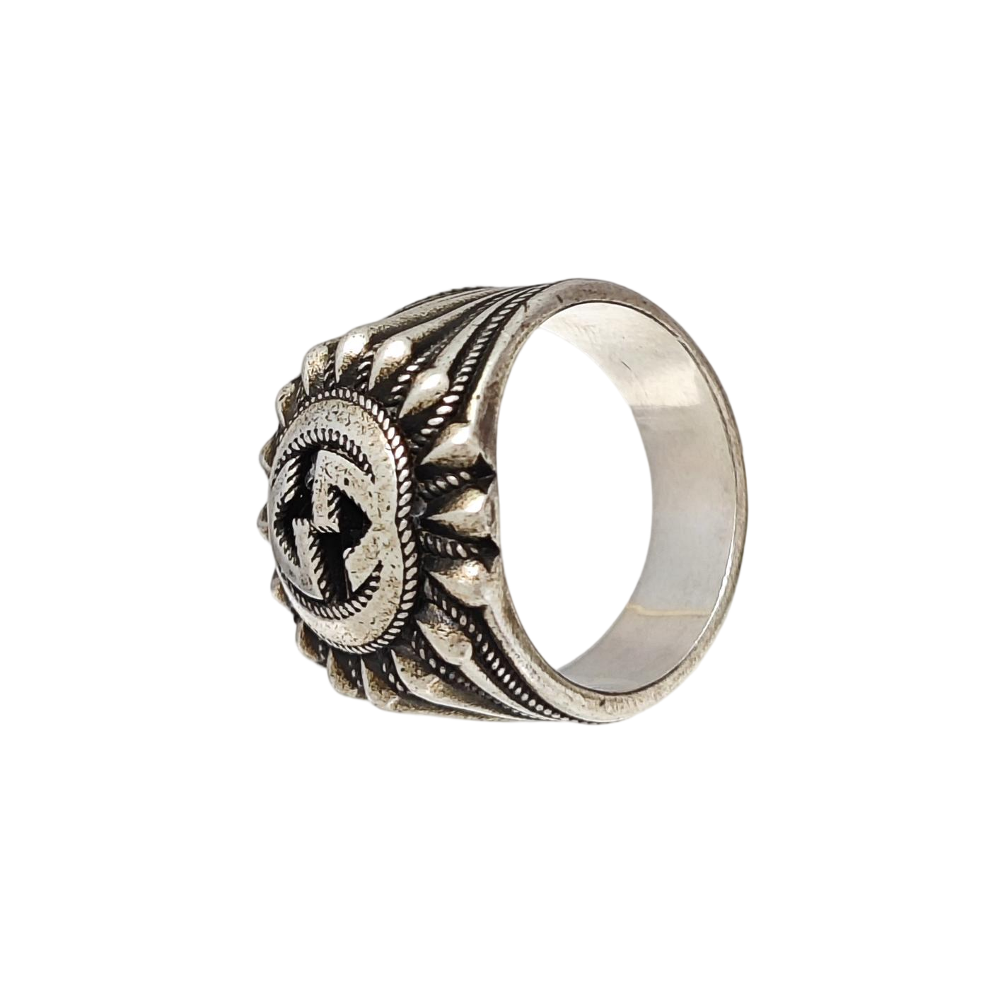 Interlocking G 925 Sterling Silver Ring HK 22