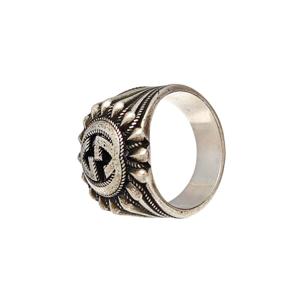 Interlocking G 925 Sterling Silver Ring HK 22