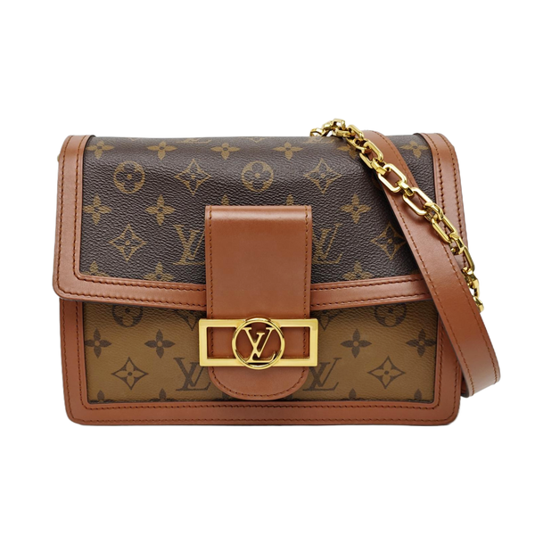 DAUPHINE MM Monogram Coated Canvas Brown