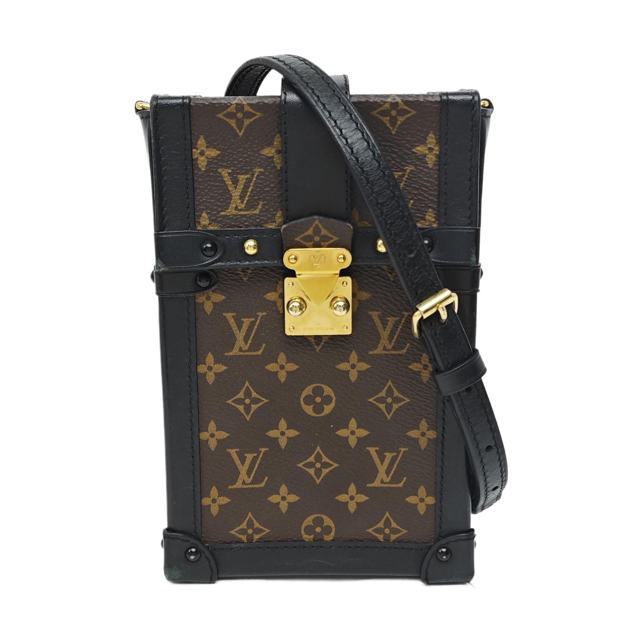 TRUNK Monogram Coated Canvas Brown