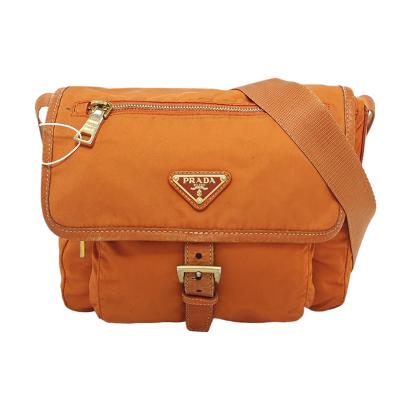 Fabric Shoulder Bag Orange