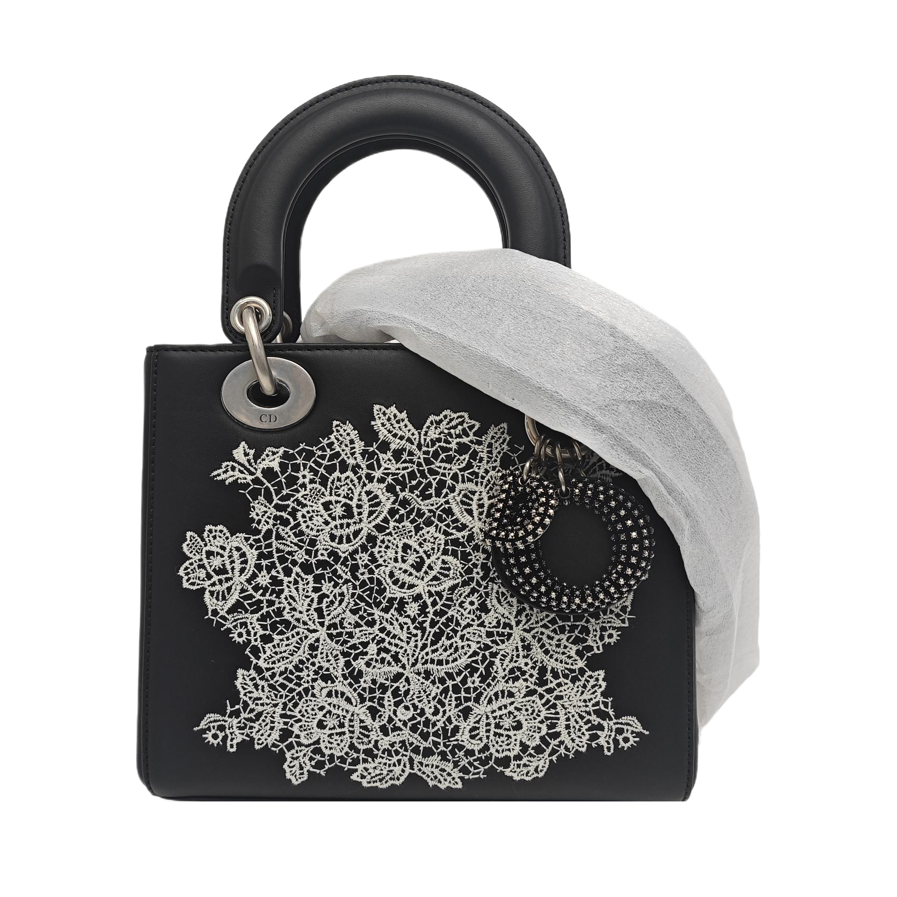 Lady Dior Small Quilted Calfskin Black