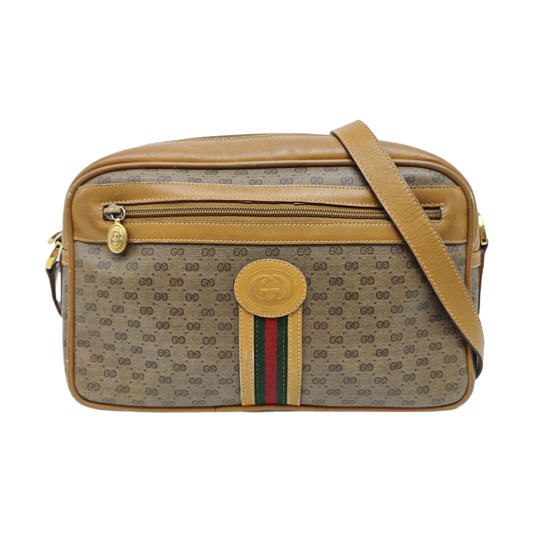 Monogram Coated Canvas Shoulder Bag Brown