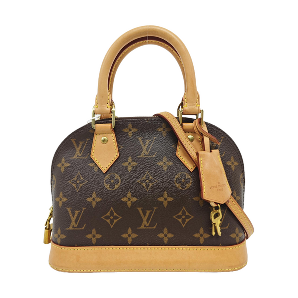 ALMA BB Monogram Coated Canvas Brown