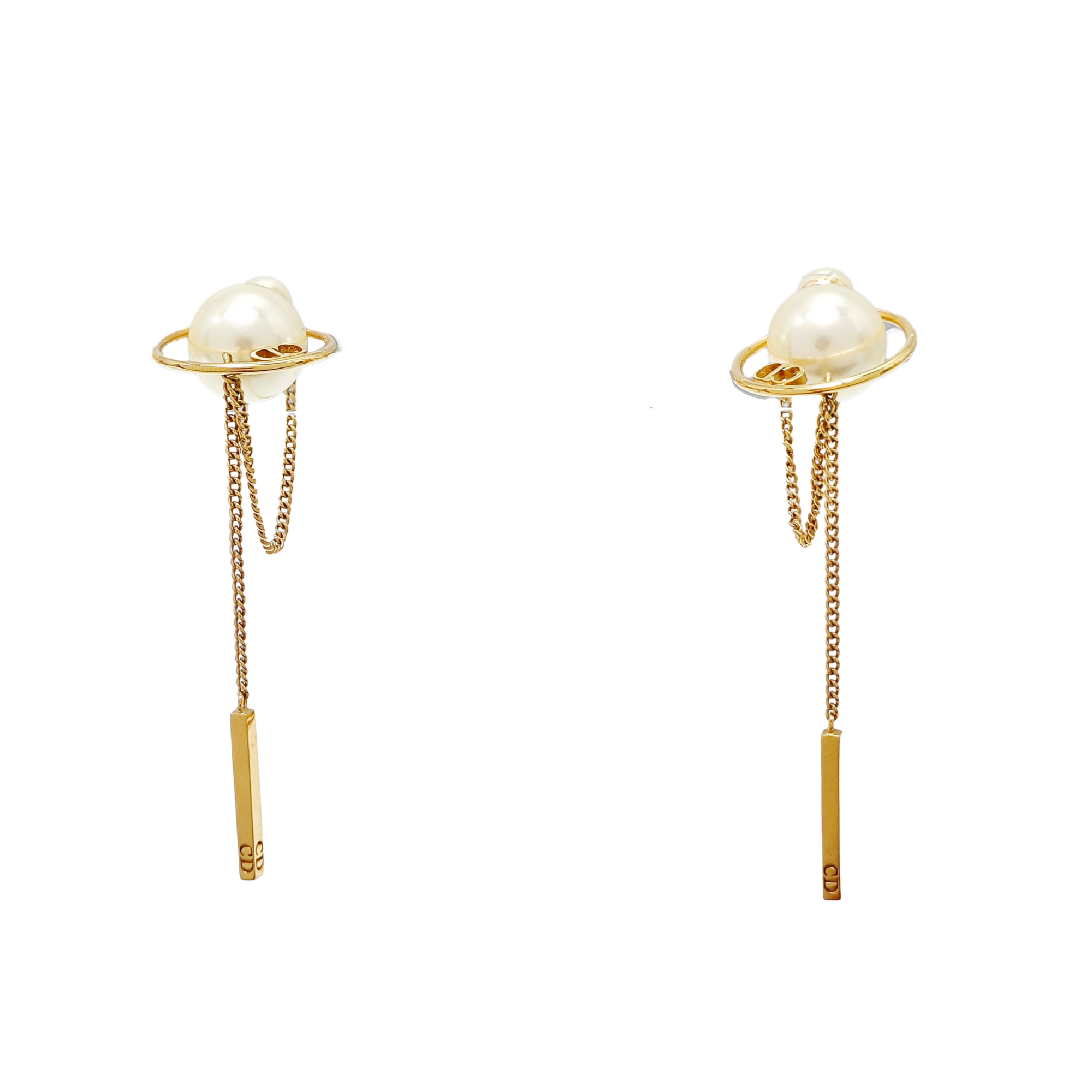Dior Tribales Brass Gold Stud Earrings