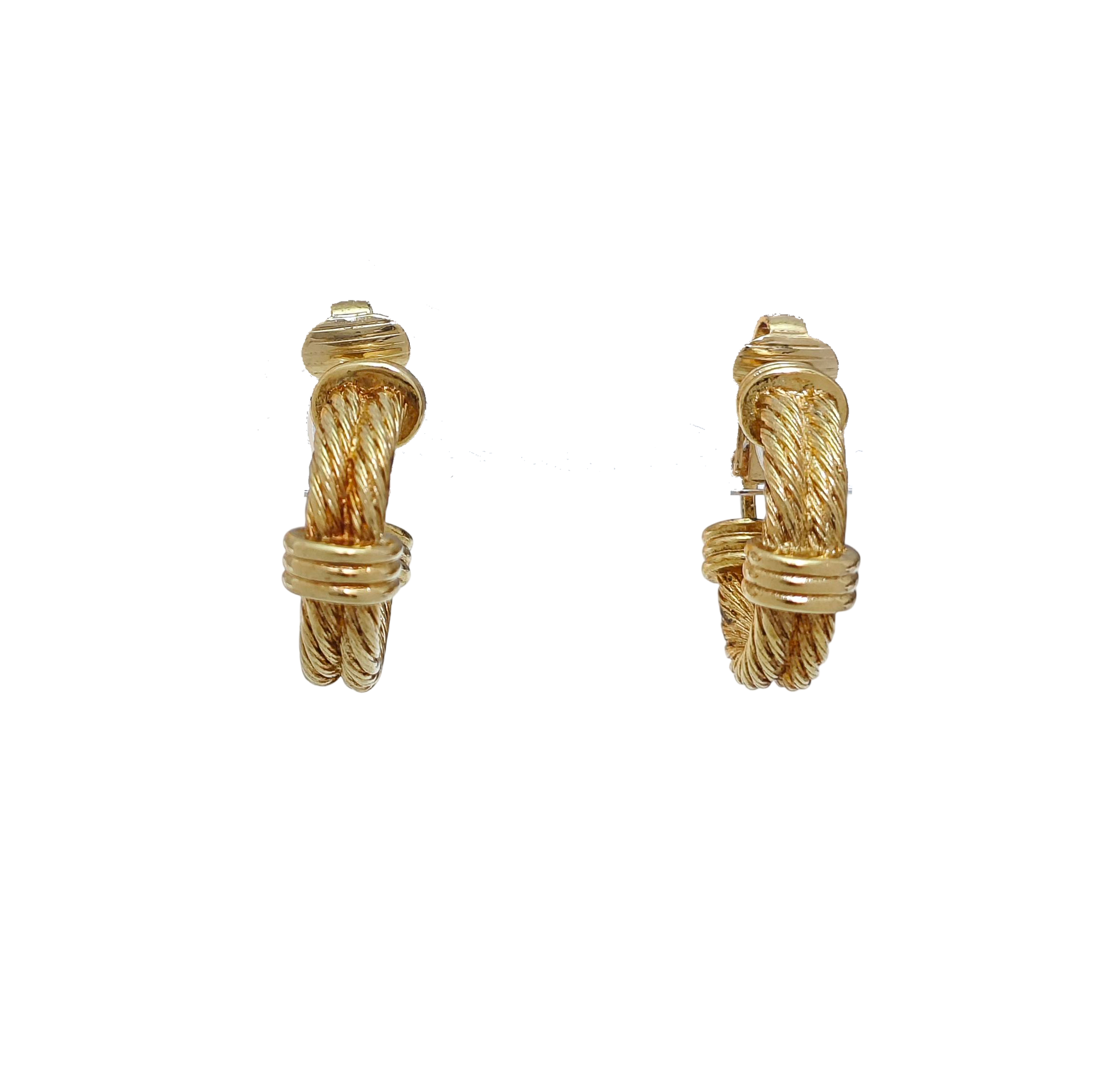 Metal Gold Clip On Earrings