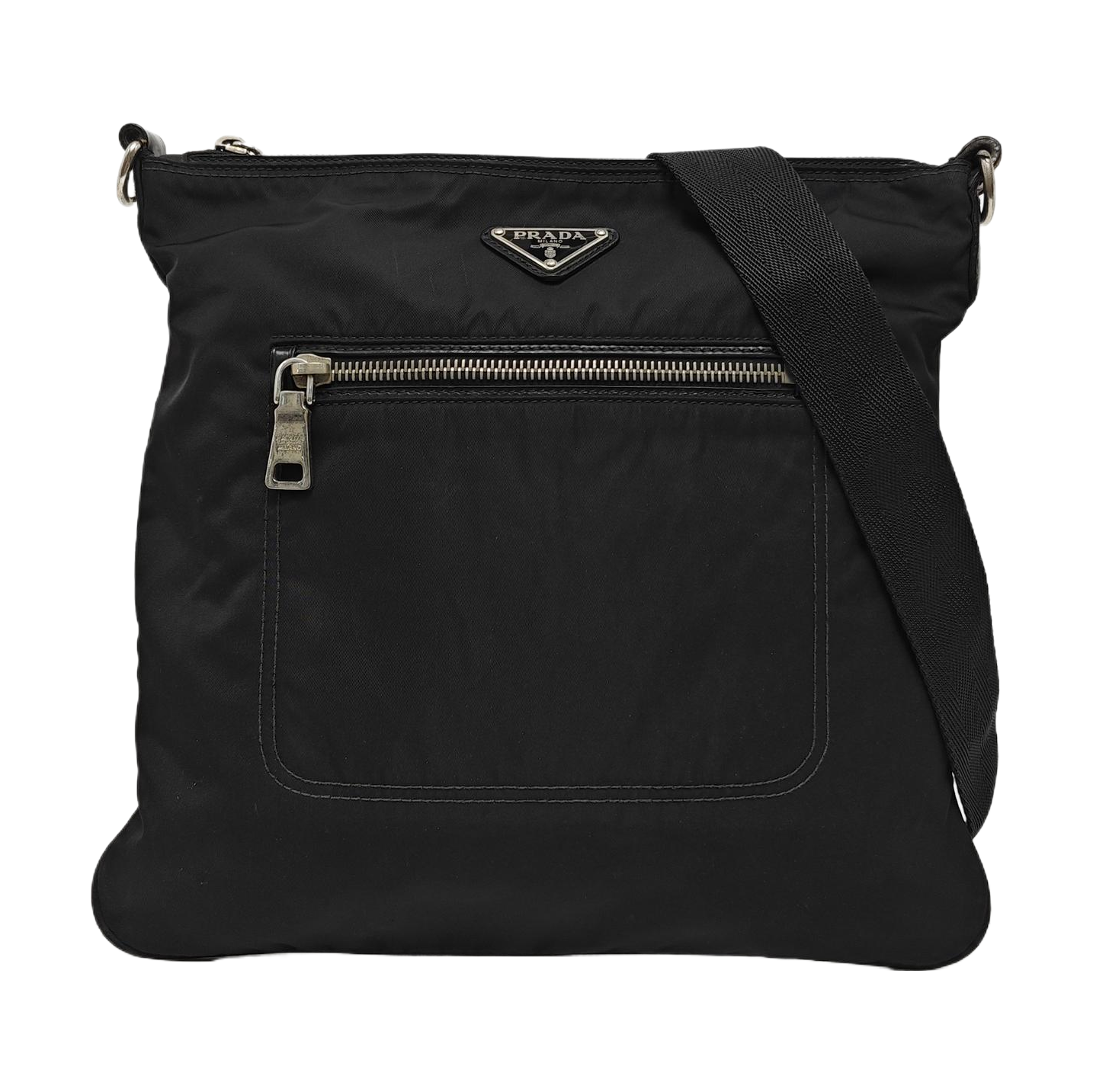 Nylon Top Handle Bag Black
