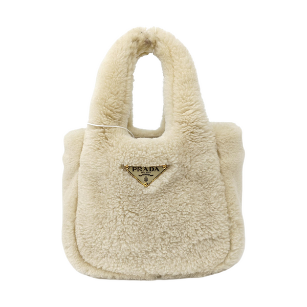 Sheepskin Tote Bag Mini Beige