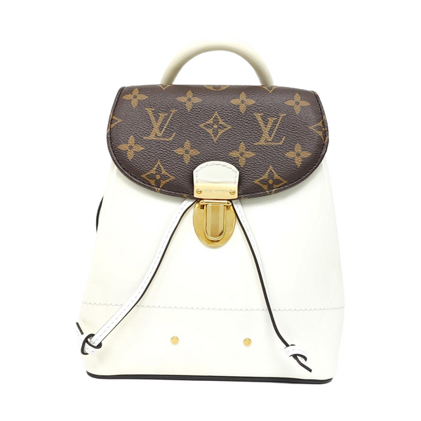 HOT SPRINGS MM Monogram Patent Leather White