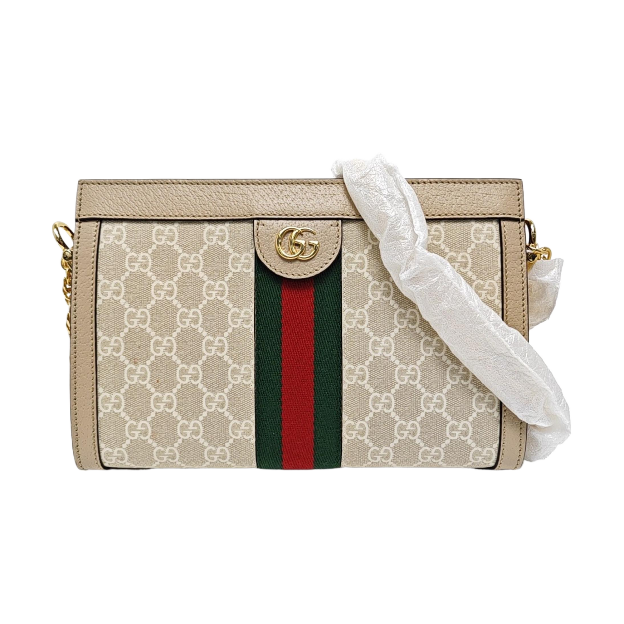 Ophidia Small Monogram Coated Canvas White