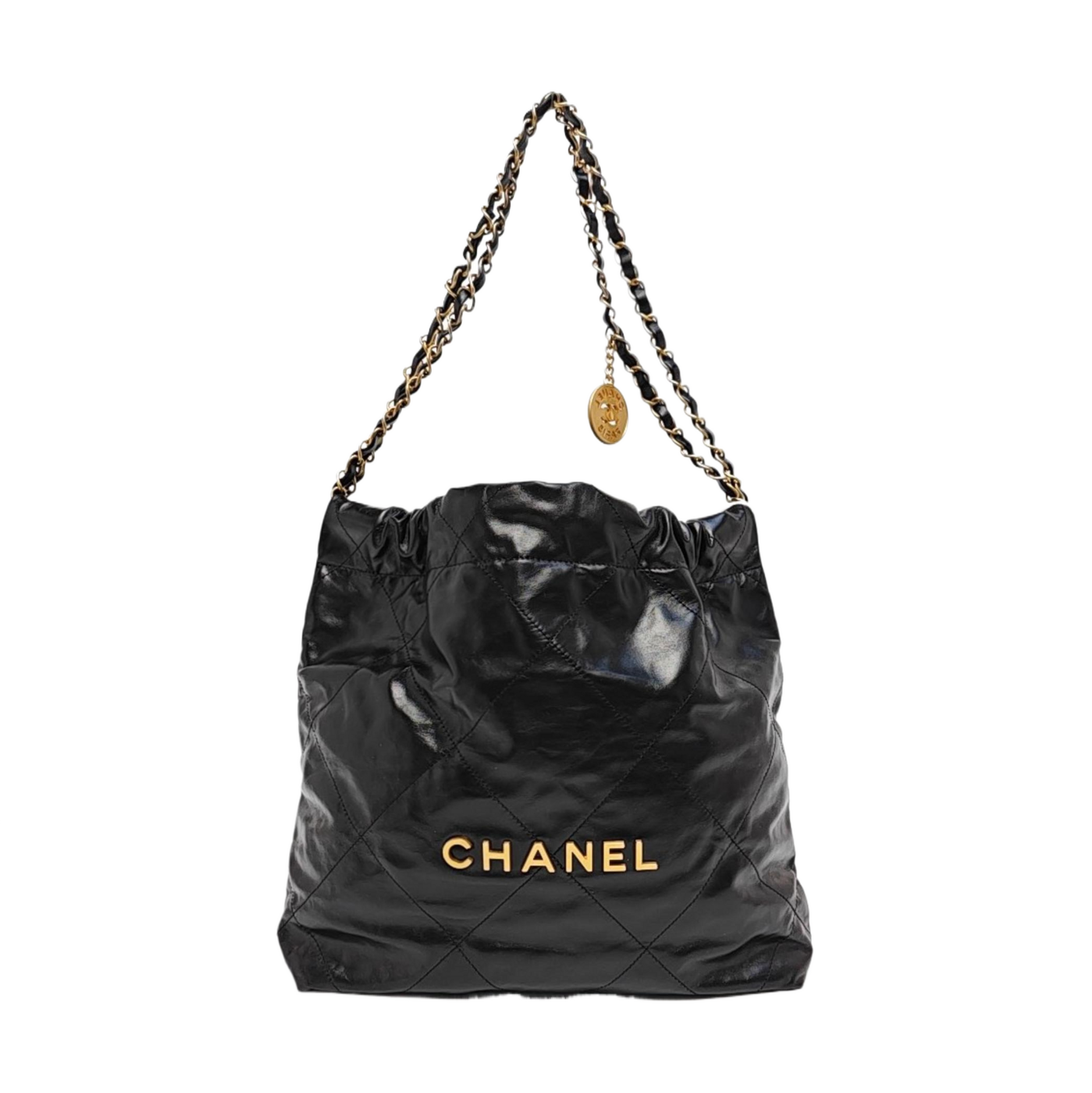 CHANEL 22 Small Quilted Calfskin Black