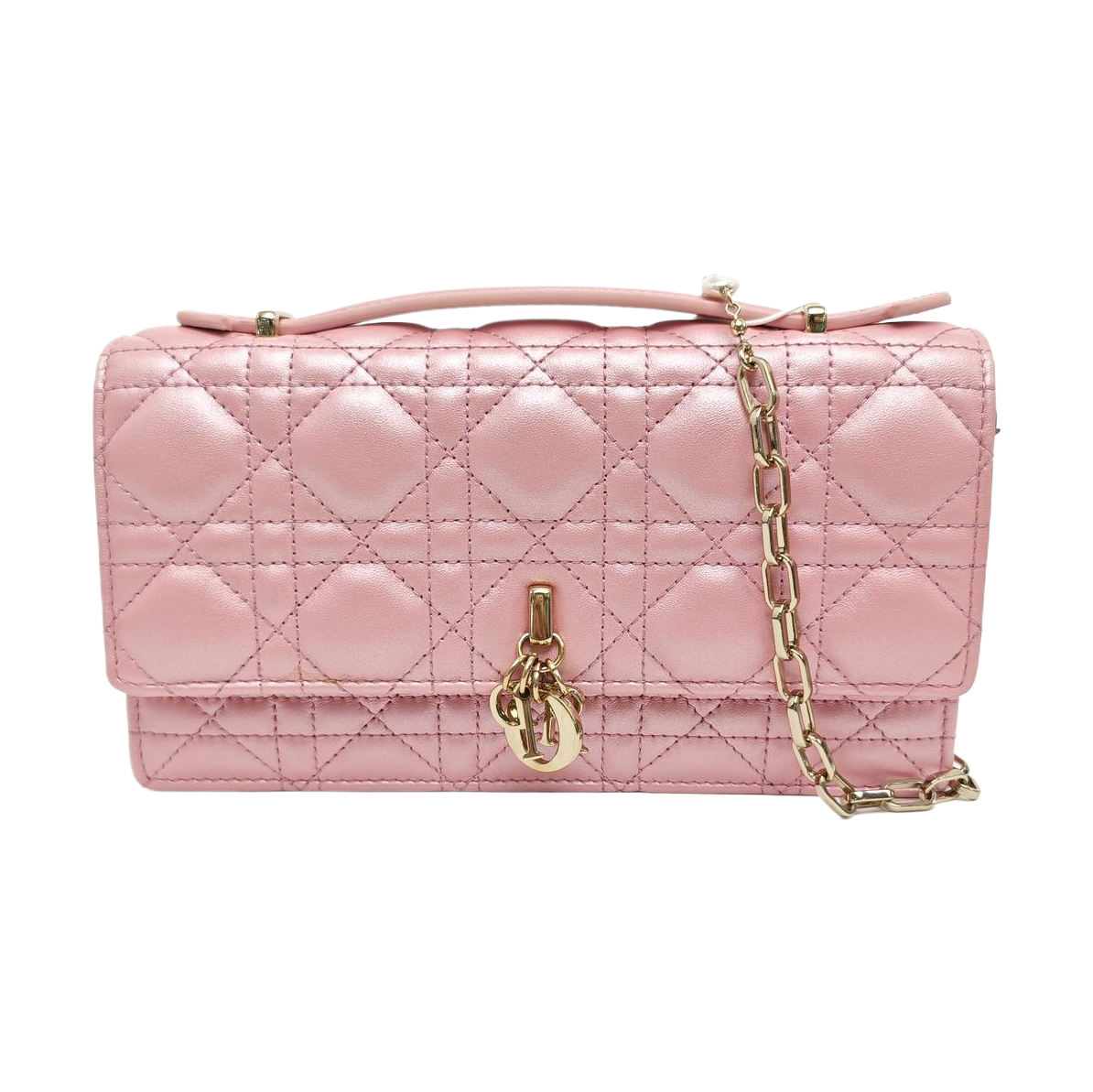 Lady Dior Mini Cannage Lambskin Pink