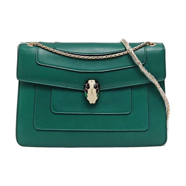 SERPENTI FOREVER Medium Calfskin Green
